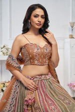 Lovely Multi Color Net Fabric Party Wear Lehenga