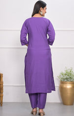 Divine Purple Color Viscose Fabric Designer Suit