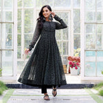 Striking Black Color Georgette Fabric Designer Kurti