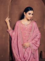 Tasteful Pink Color Viscose Fabric Plazzo Suit