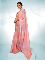 Amazing Pink Color Jimmy Fabric Casual Saree