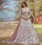 Desirable Wine Color Satin Fabric Party Wear Lehenga