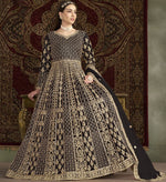 Attractive Black Color Net Fabric Gown