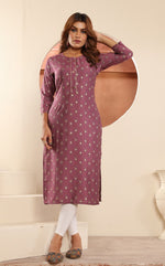 Striking Wine Color Viscose Fabric Casual Kurti