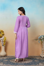 Pretty Purple Color Rayon Fabric Designer Kurti