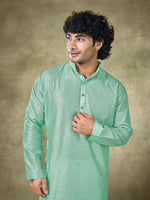 Amazing Green Color Viscose Fabric Kurta Pajama