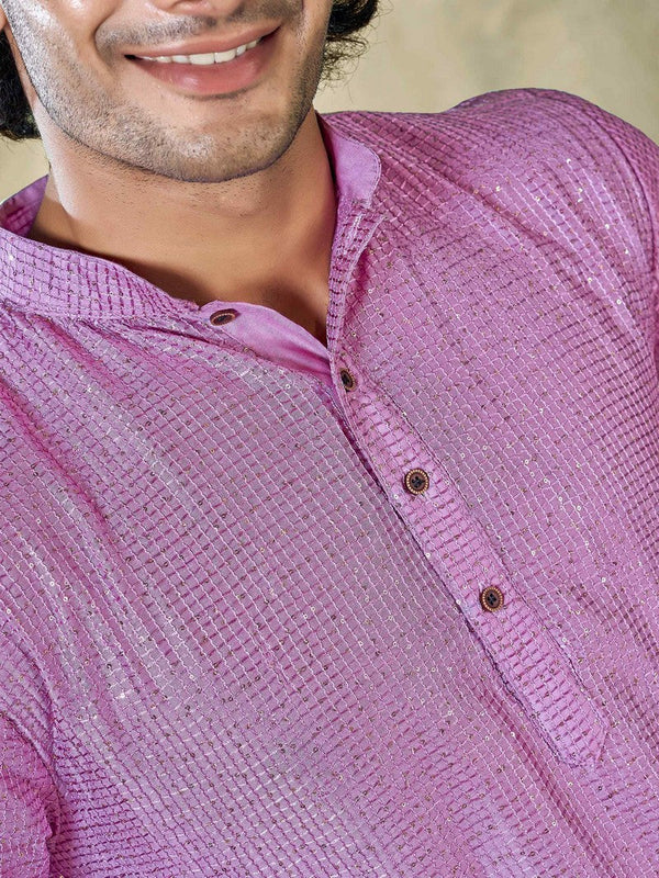 Amazing Purple Color Viscose Fabric Kurta Pajama