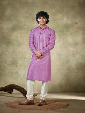 Amazing Purple Color Viscose Fabric Kurta Pajama