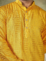 Amazing Yellow Color Viscose Fabric Kurta Pajama