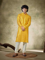 Amazing Yellow Color Viscose Fabric Kurta Pajama