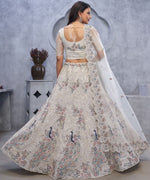 Dazzling White Color Net Fabric Party Wear Lehenga