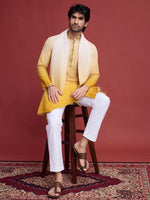 Beauteous Yellow Color Rayon Fabric Kurta Pajama