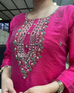 Amazing Pink Color Viscose Fabric Designer Suit