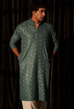 Beauteous Green Color Viscose Fabric Kurta Pajama