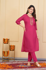 Divine Coral Color Viscose Fabric Designer Suit