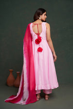 Amazing Pink Color Viscose Fabric Designer Suit