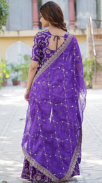 Amazing Purple Color Viscose Fabric Sharara Suit