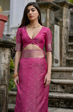 Ideal Pink Color Silk Fabric Casual Saree