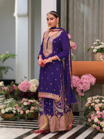 Tasteful Blue Color Georgette Fabric Plazzo Suit