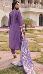 Gorgeous Purple Color Silk Fabric Designer Suit