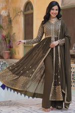 Divine Green Color Georgette Fabric Plazzo Suits