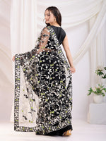 Ideal Black Color Net Fabric Casual Saree