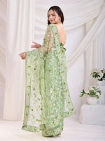 Ideal Green Color Net Fabric Casual Saree