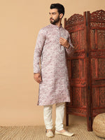 Amazing Pink Color Jacquard Fabric Kurta Pajama