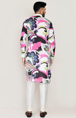 Amazing Multi Color Silk  Fabric Kurta Pajama