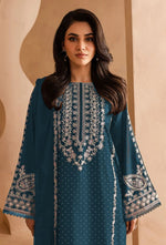 Tasteful Teal Color Georgette Fabric Designer Suit