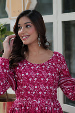 Amazing Pink Color Cotton Fabric Designer Suit