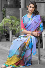 Beautiful Multi Color Imported Fabric Casual Saree