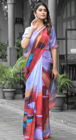 Beautiful Multi Color Imported Fabric Casual Saree