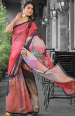 Beautiful Multi Color Imported Fabric Casual Saree