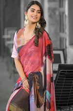 Beautiful Multi Color Imported Fabric Casual Saree
