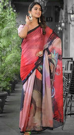 Beautiful Multi Color Imported Fabric Casual Saree