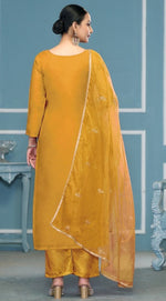 Angelic Yellow Color Cotton  Fabric Casual Suit
