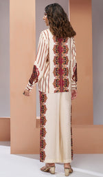 Dazzling Cream Color Muslin Fabric Cord Set