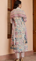 Gorgeous Cream Color Cotton   Fabric Designer Suit