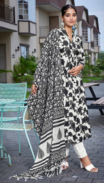 Gorgeous White Color Viscose Fabric Designer Suit