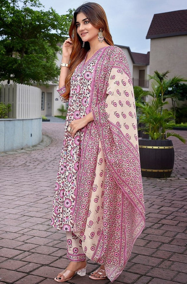 Gorgeous Pink Color Viscose Fabric Designer Suit
