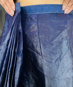 Lovely Navy Blue Color Satin Fabric Readymade Saree