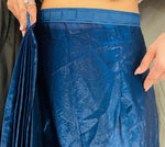Lovely Teal  Color Satin Fabric Readymade Saree