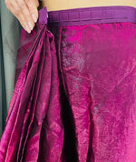 Lovely Wine Color Satin Fabric Readymade Saree