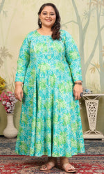 Pretty Green Color Rayon Fabric Designer Kurti