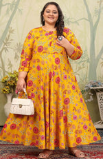 Pretty Yellow Color Rayon Fabric Designer Kurti