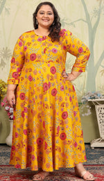 Pretty Yellow Color Rayon Fabric Designer Kurti
