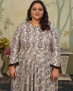 Pretty Cream Color Rayon Fabric Designer Kurti