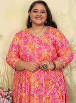 Pretty Pink Color Rayon Fabric Designer Kurti