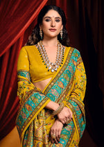 Lovely Mustard Color Tussar Fabric Casual Saree